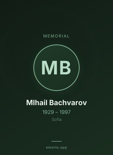Memorial portrait of MIhail Bachvarov