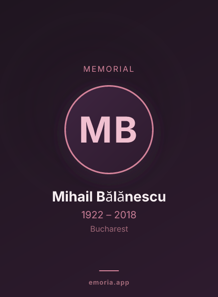 Memorial portrait of Mihail Bălănescu