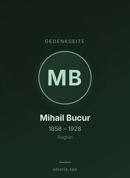 Gedenkportrait von Mihail Bucur