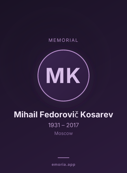 Memorial portrait of Mihail Fedorovič Kosarev