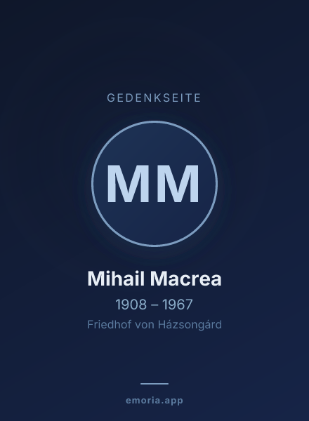 Gedenkportrait von Mihail Macrea