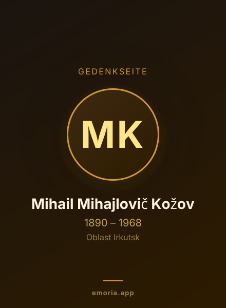 Gedenkportrait von Mihail Mihajlovič Kožov
