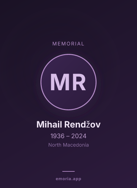 Memorial portrait of Mihail Rendžov