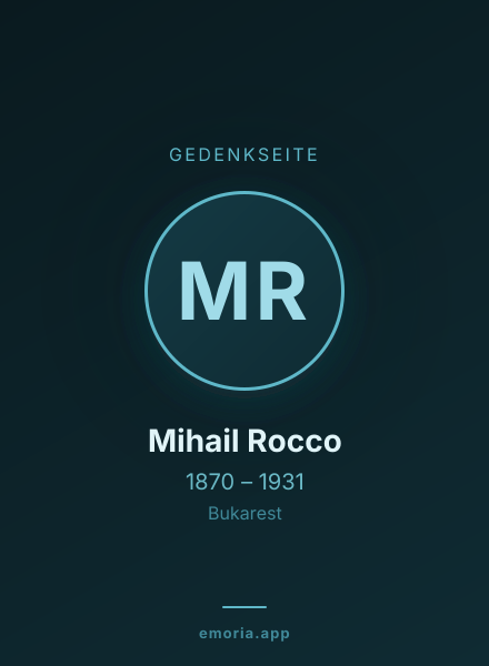 Gedenkportrait von Mihail Rocco