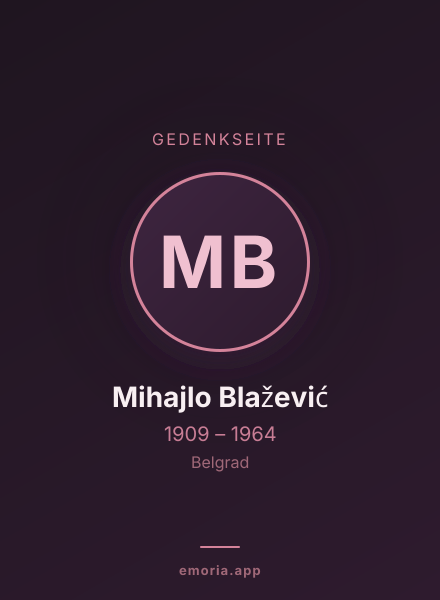 Gedenkportrait von Mihajlo Blažević