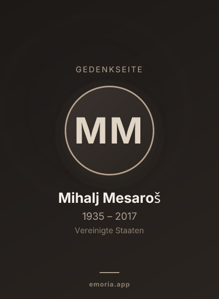 Gedenkportrait von Mihalj Mesaroš