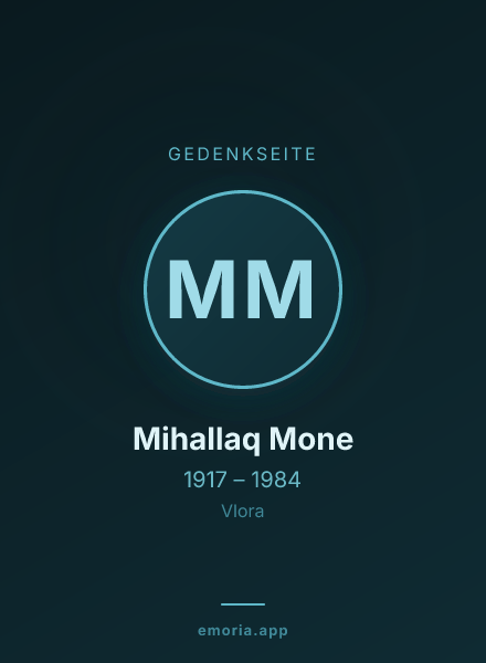Gedenkportrait von Mihallaq Mone