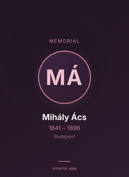 Memorial portrait of Mihály Ács