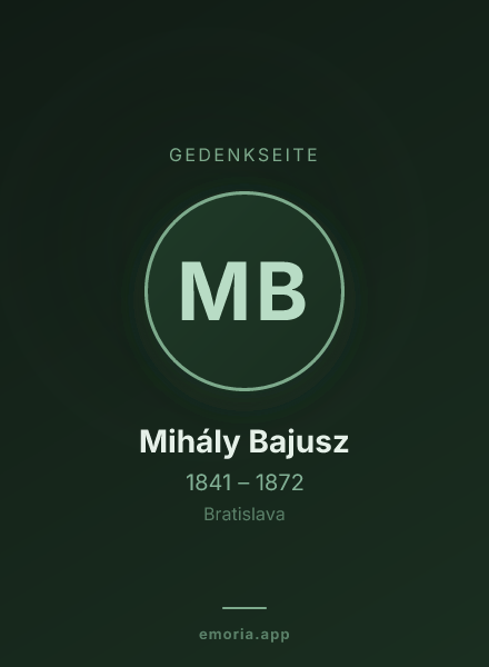 Gedenkportrait von Mihály Bajusz