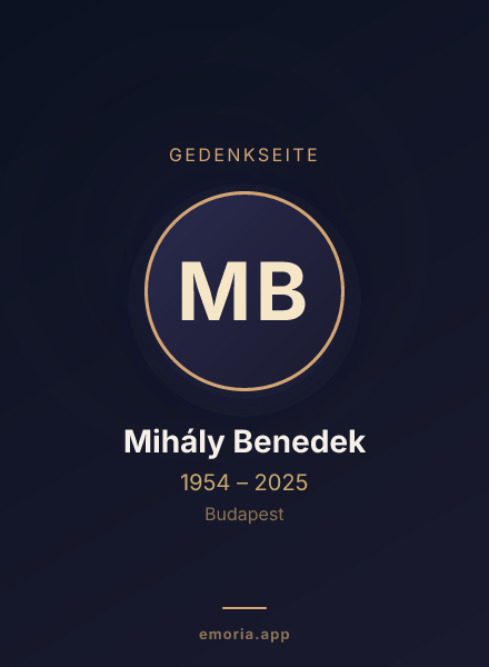 Gedenkportrait von Mihály Benedek