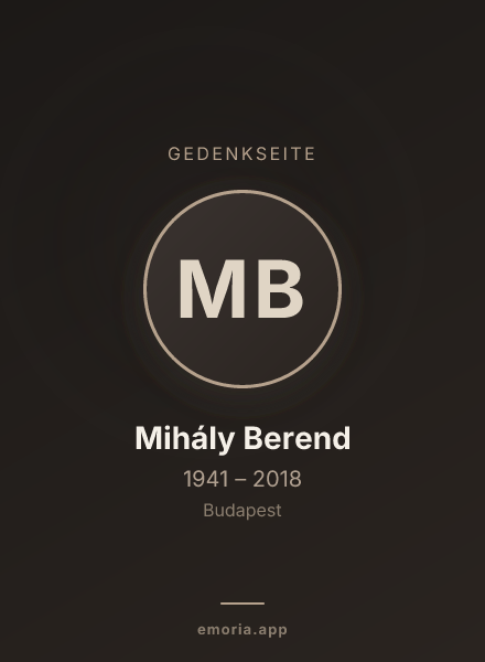 Gedenkportrait von Mihály Berend