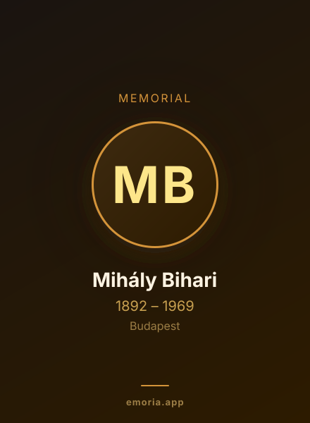 Memorial portrait of Mihály Bihari
