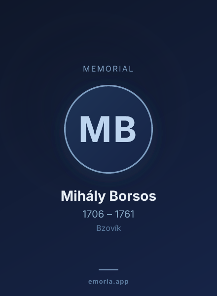 Memorial portrait of Mihály Borsos