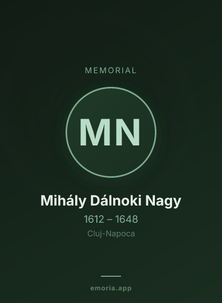 Memorial portrait of Mihály Dálnoki Nagy