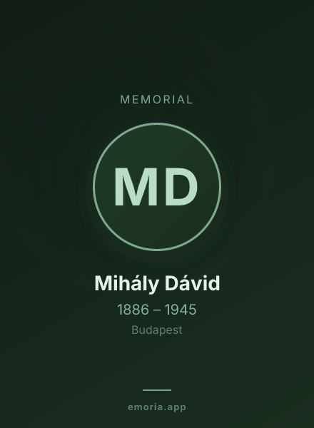 Memorial portrait of Mihály Dávid
