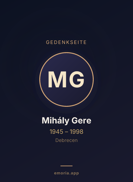 Gedenkportrait von Mihály Gere