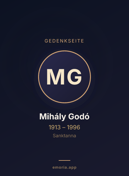 Gedenkportrait von Mihály Godó