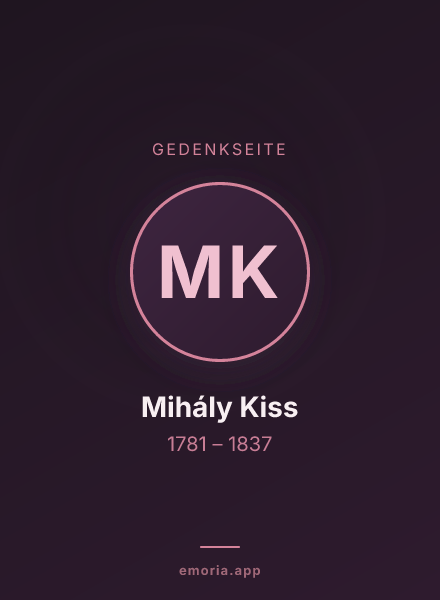 Gedenkportrait von Mihály Kiss