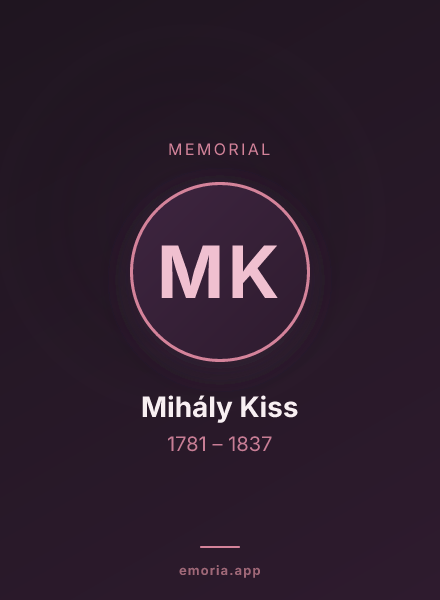 Memorial portrait of Mihály Kiss