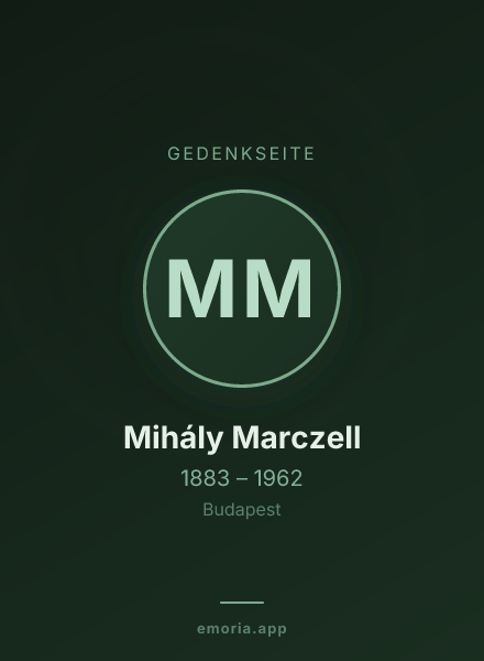Gedenkportrait von Mihály Marczell