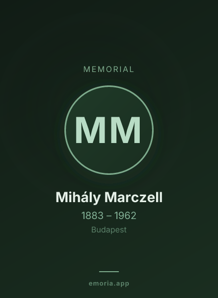 Memorial portrait of Mihály Marczell