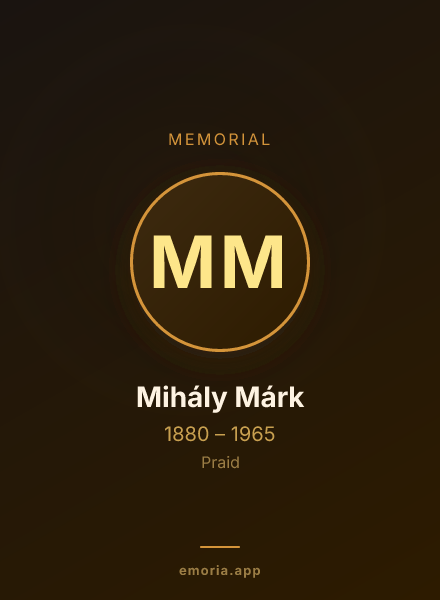 Memorial portrait of Mihály Márk