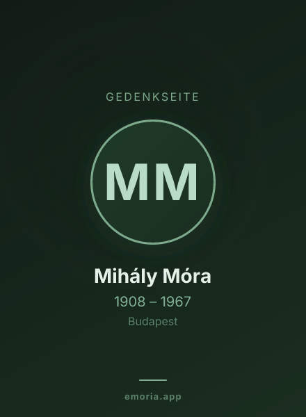 Gedenkportrait von Mihály Móra