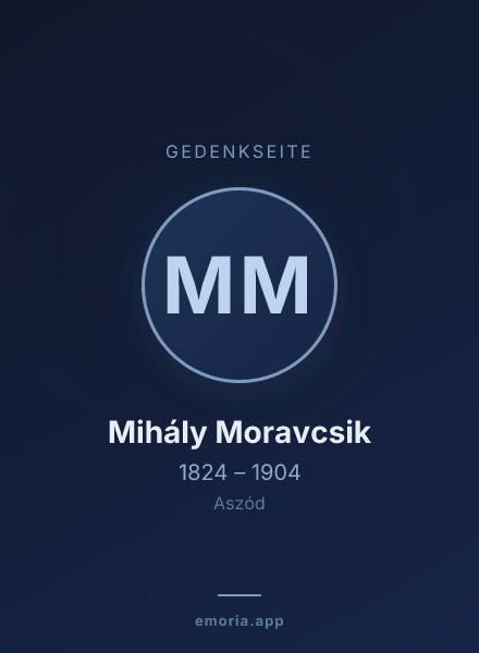 Gedenkportrait von Mihály Moravcsik