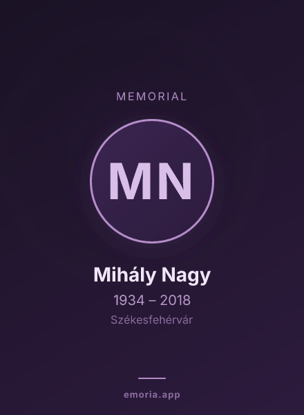 Memorial portrait of Mihály Nagy
