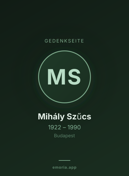Gedenkportrait von Mihály Szűcs