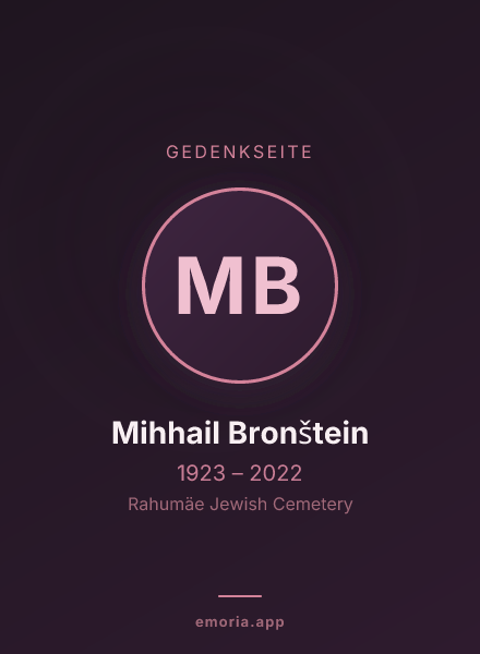 Gedenkportrait von Mihhail Bronštein