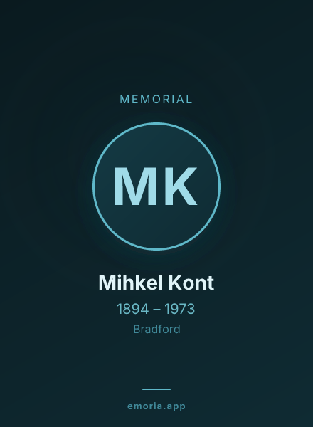 Memorial portrait of Mihkel Kont
