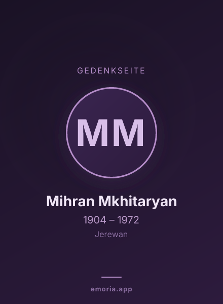 Gedenkportrait von Mihran Mkhitaryan