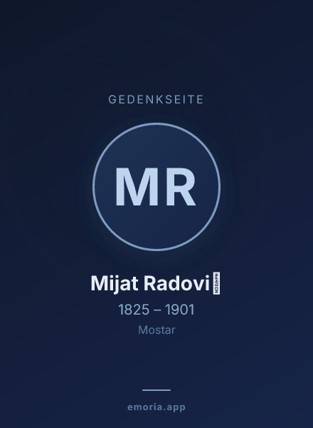 Gedenkportrait von Mijat Radović