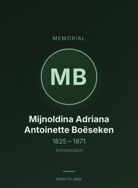 Memorial portrait of Mijnoldina Adriana Antoinette Boëseken