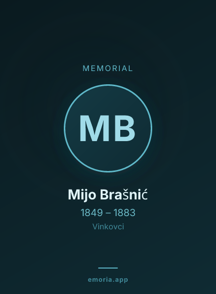 Memorial portrait of Mijo Brašnić