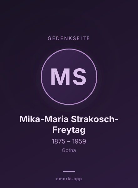 Gedenkportrait von Mika-Maria Strakosch-Freytag