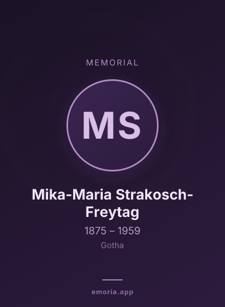 Memorial portrait of Mika-Maria Strakosch-Freytag