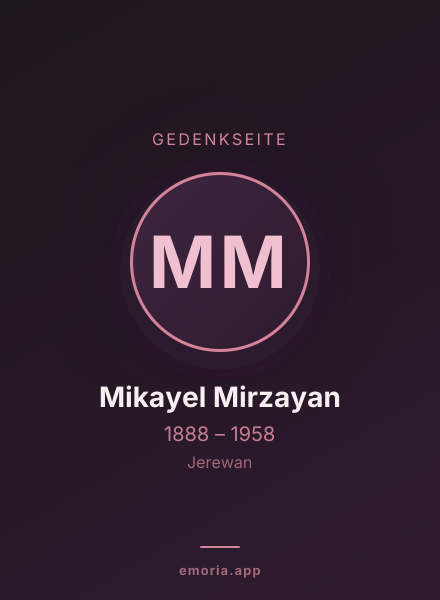 Gedenkportrait von Mikayel Mirzayan