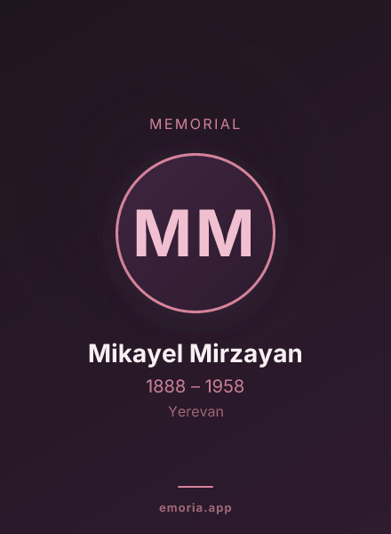 Memorial portrait of Mikayel Mirzayan