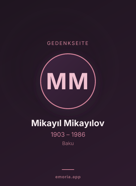 Gedenkportrait von Mikayıl Mikayılov