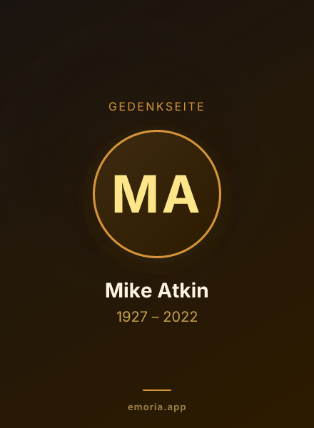 Gedenkportrait von Mike Atkin