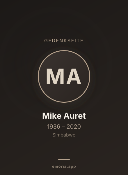 Gedenkportrait von Mike Auret