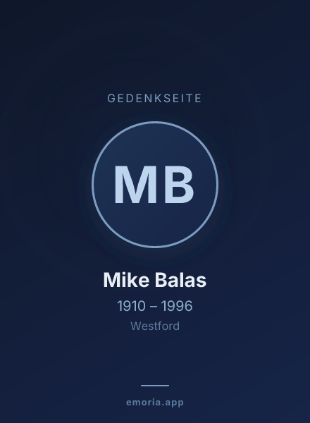 Gedenkportrait von Mike Balas
