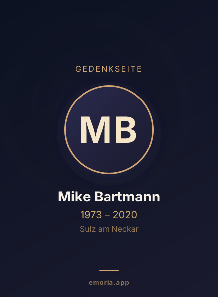 Gedenkportrait von Mike Bartmann