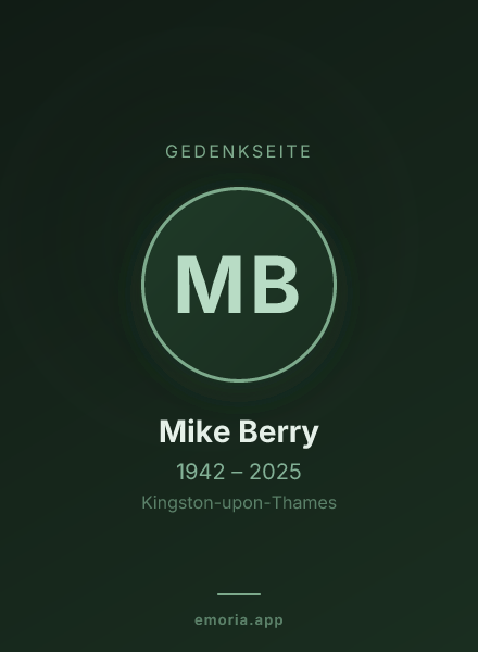 Gedenkportrait von Mike Berry