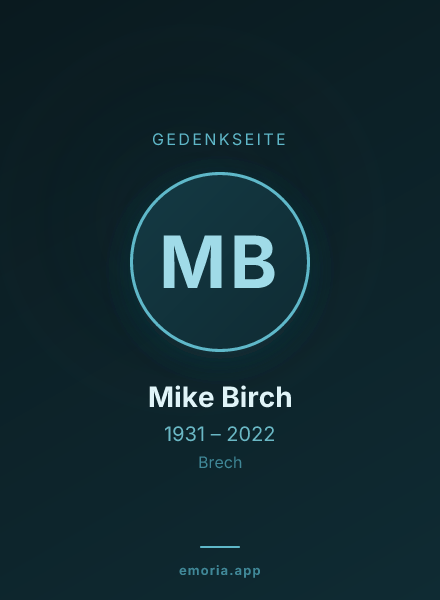 Gedenkportrait von Mike Birch