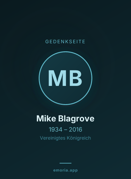 Gedenkportrait von Mike Blagrove