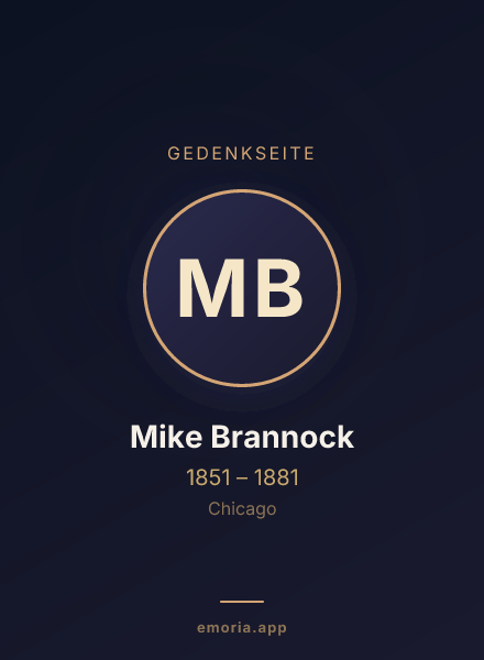 Gedenkportrait von Mike Brannock