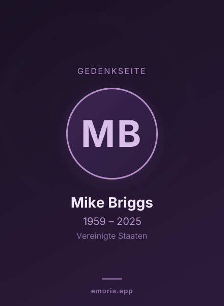 Gedenkportrait von Mike Briggs